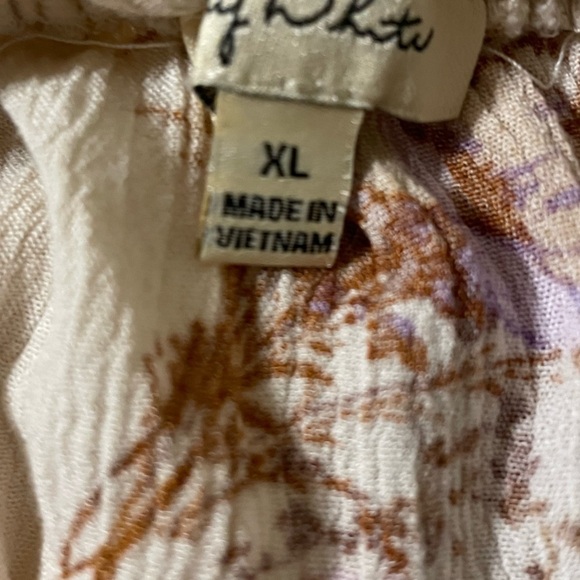 Floral Print Square Neckline Crop Top long sleeve rush blouse - Picture 9 of 11